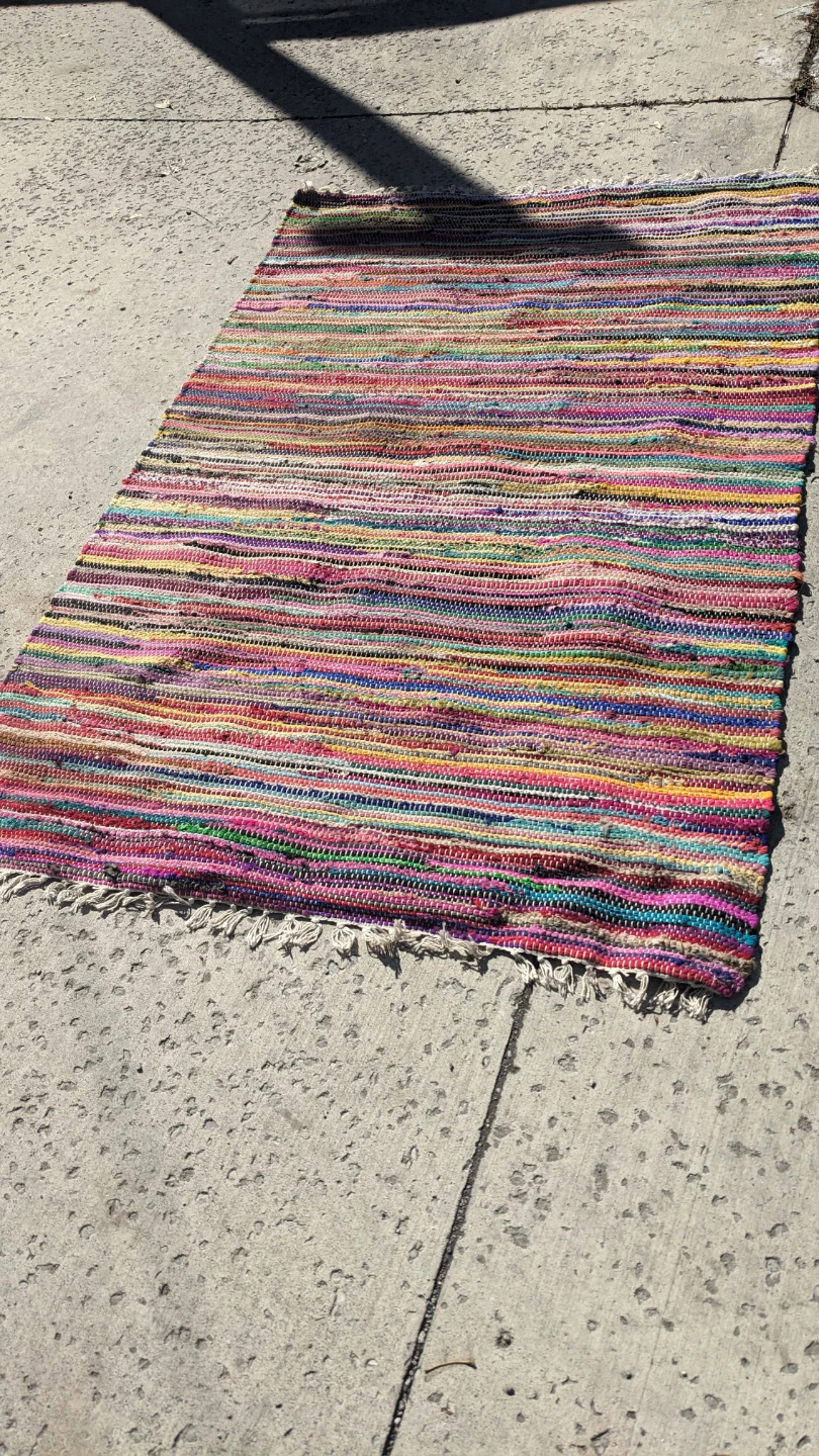 Multicoloured Woven Rag Rug - photo 2