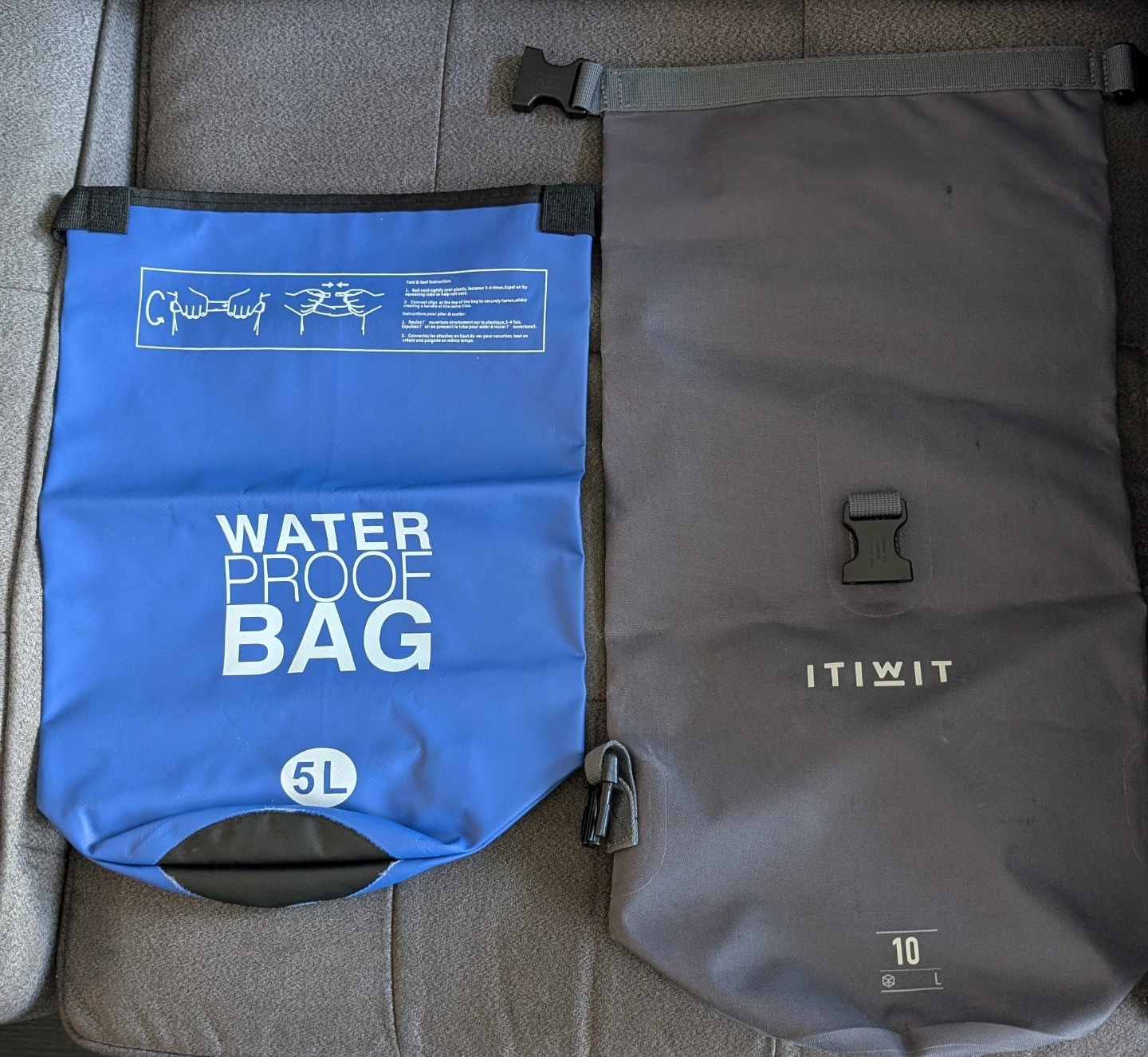 Pair of Waterproof Dry Bags (5L and 10L)