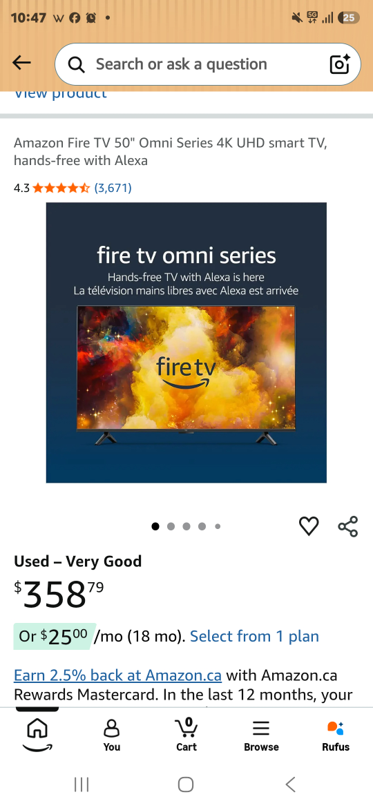 Amazon Fire TV 50-inch Omni Series 4K Smart TV