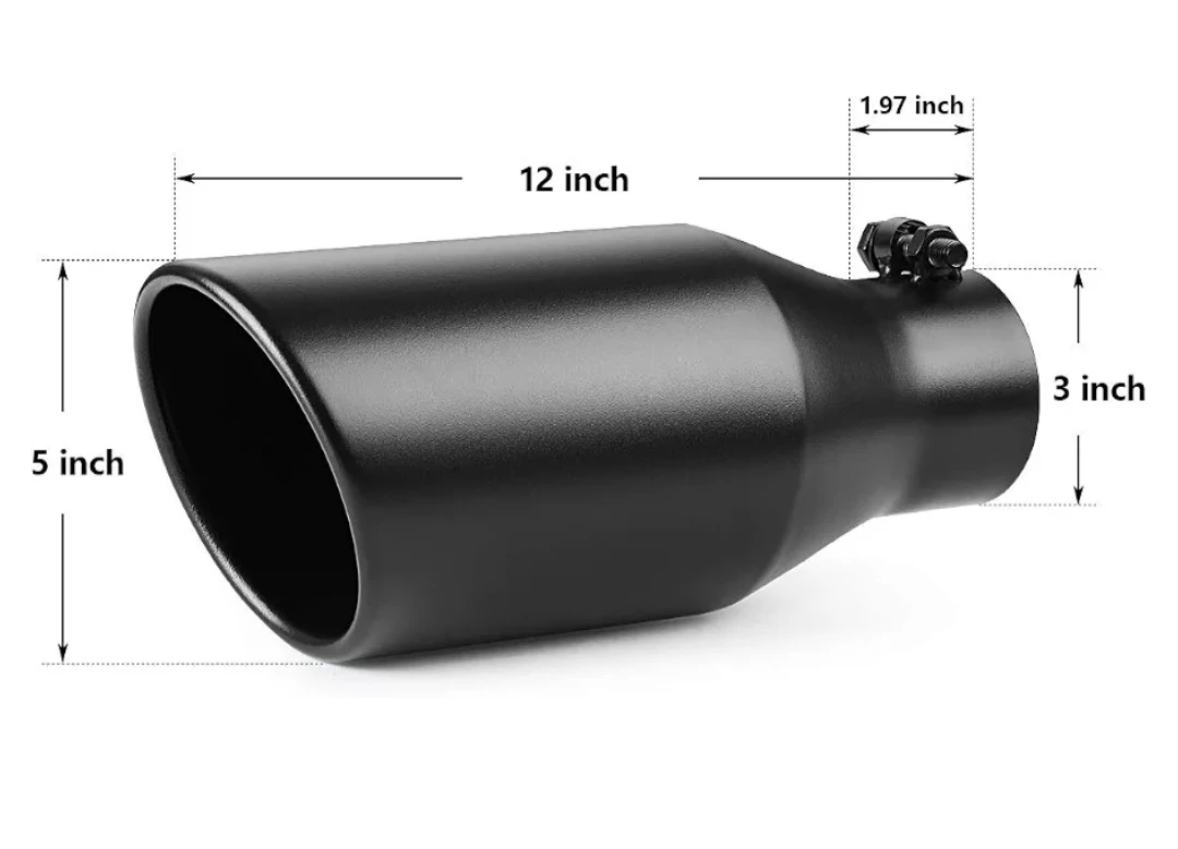 Black Exhaust Tip 3 inch Inlet - photo 2