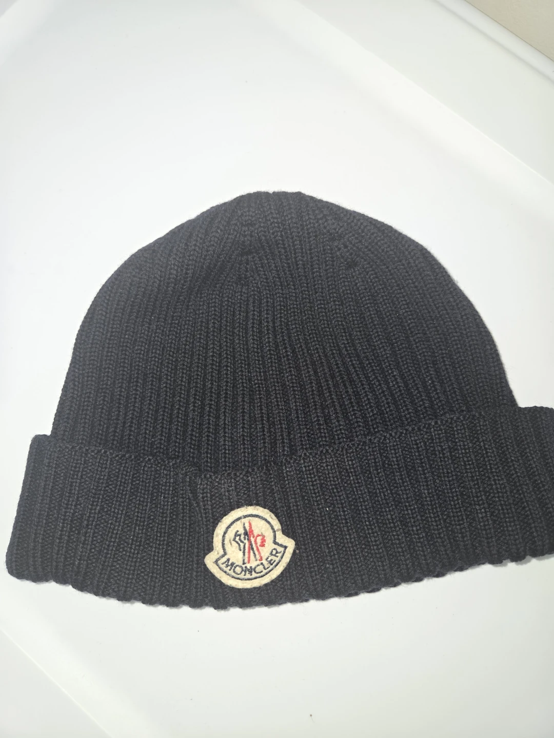 Moncler Ribbed Beanie - Navy Blue