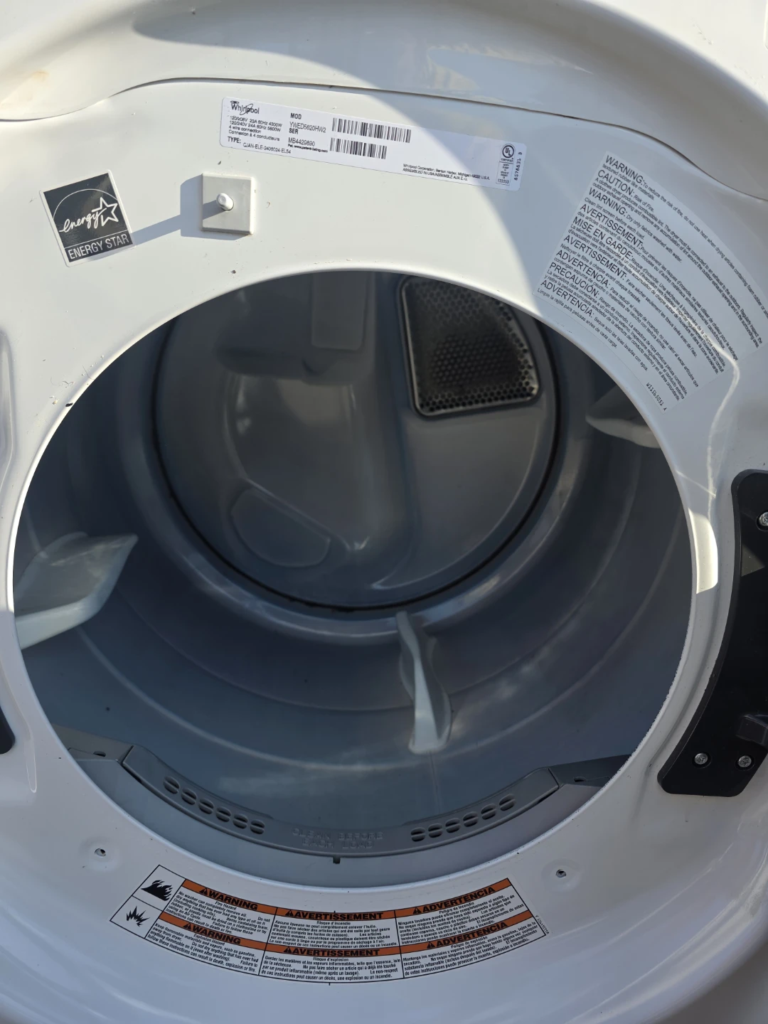 Whirlpool Electric Dryer YWED5620HW2