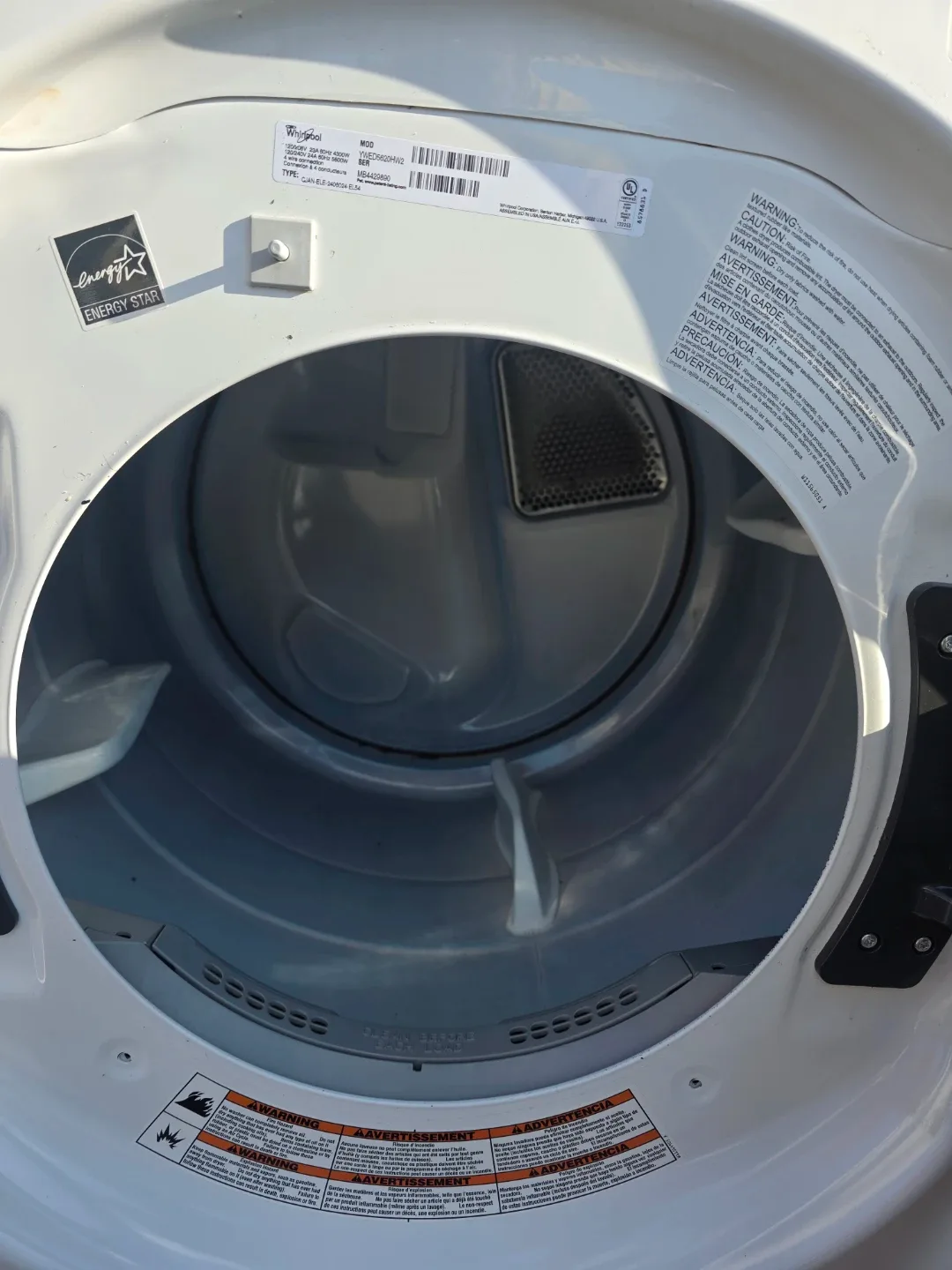 Whirlpool Electric Dryer YWED5620HW2