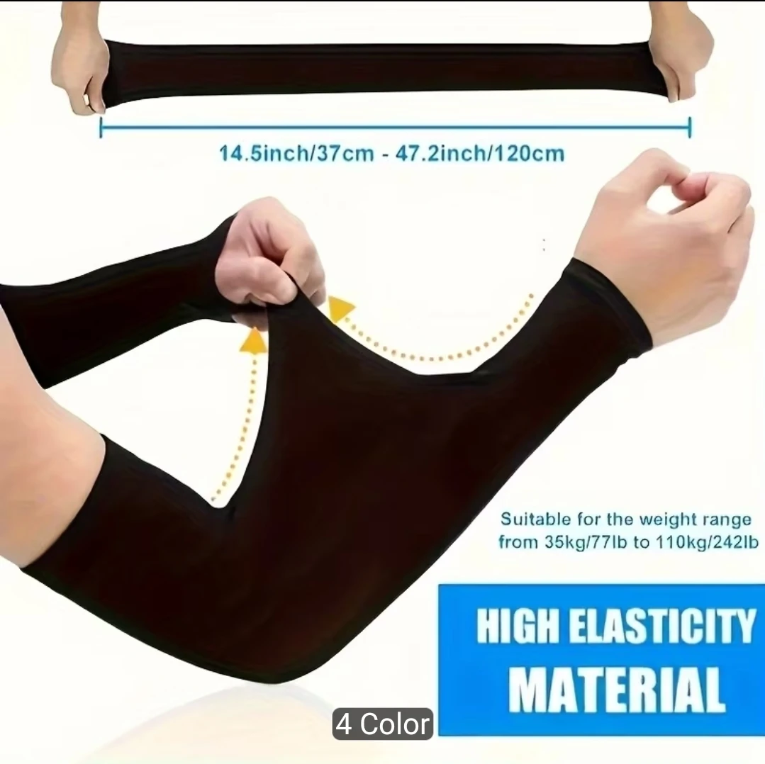 2pcs Black Sun Protection Arm Sleeves - photo 2