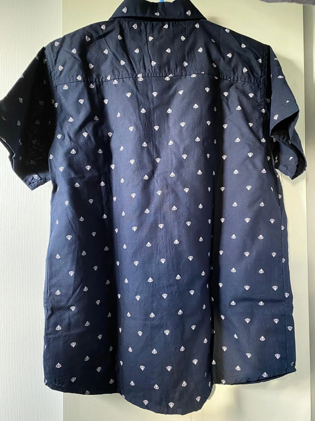 Street Rules Navy Diamond Print Shirt - photo 3