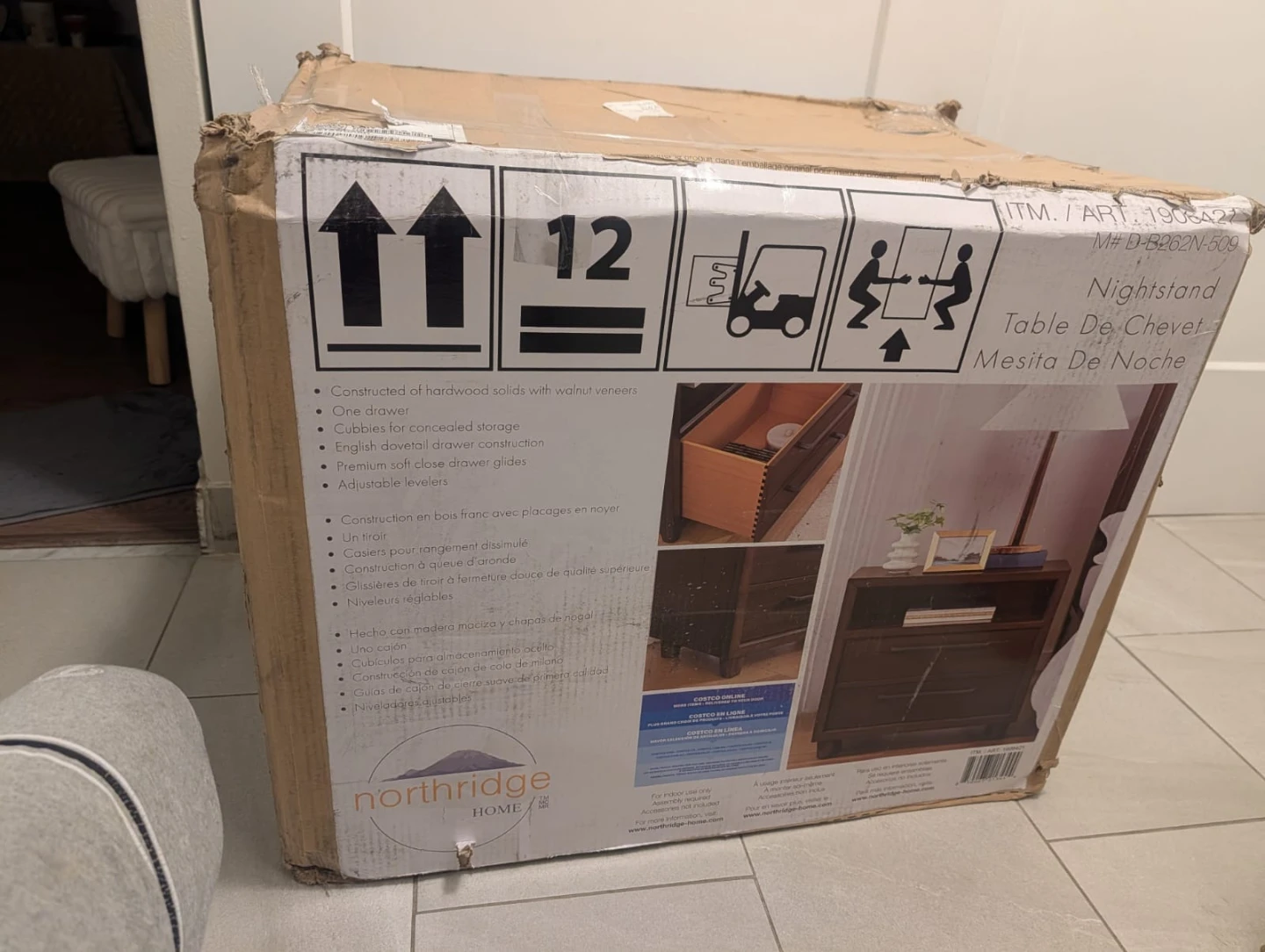 BRAND NEW Northridge Home Nightstand/Side stand/BedSide Table - photo 4