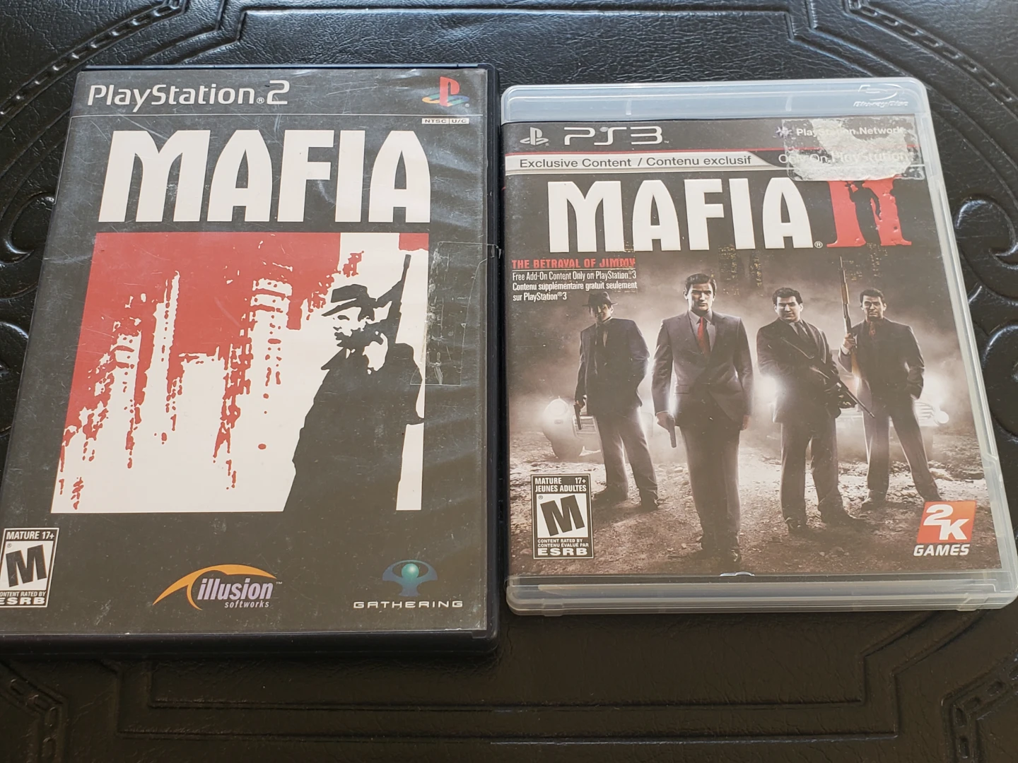 Ps2 Mafia & Ps3 Mafia II complete in box black labels