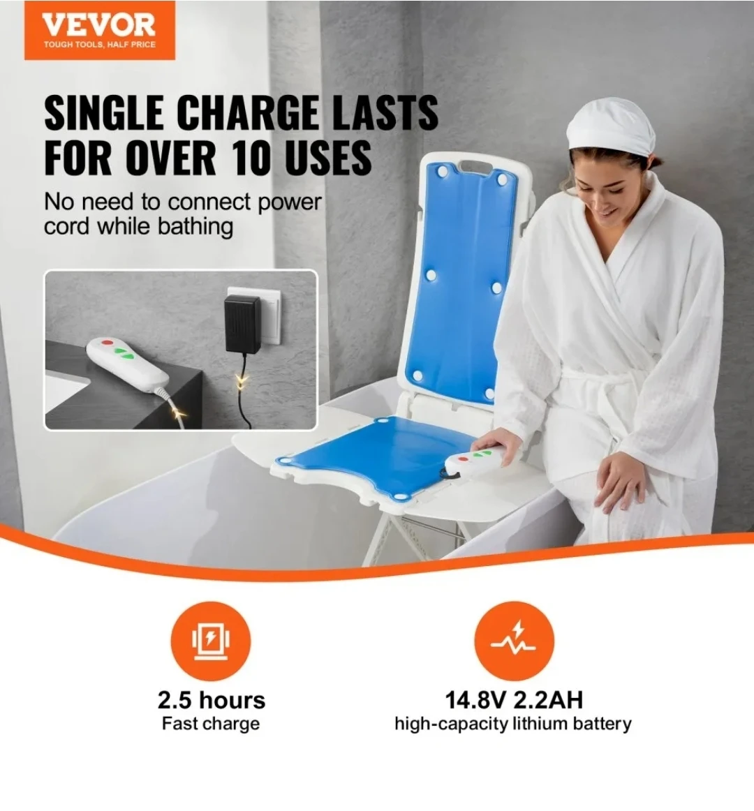 VEVOR Electric Bathtub Lift Chair- Wheelchair - photo 3