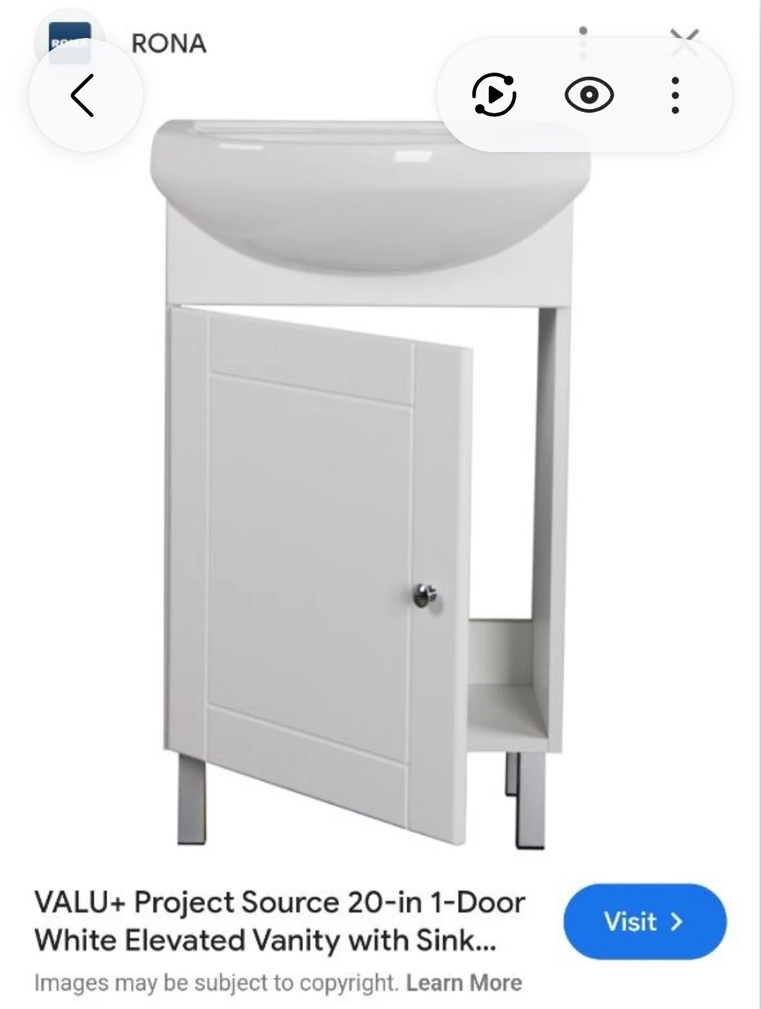 White Bathroom Vanity Cabinet ONLY – Sink Not Included - photo 2