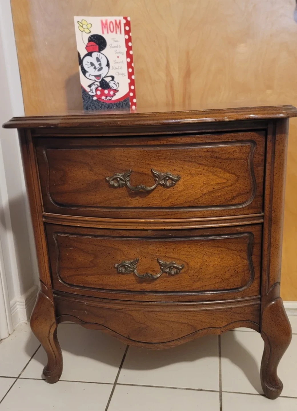 Vintage Style Wooden Nightstand - photo 2