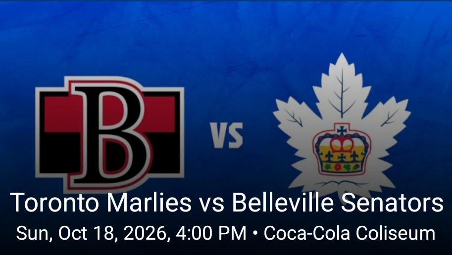 2 Toronto Marlies Tickets For Sunday October 18th