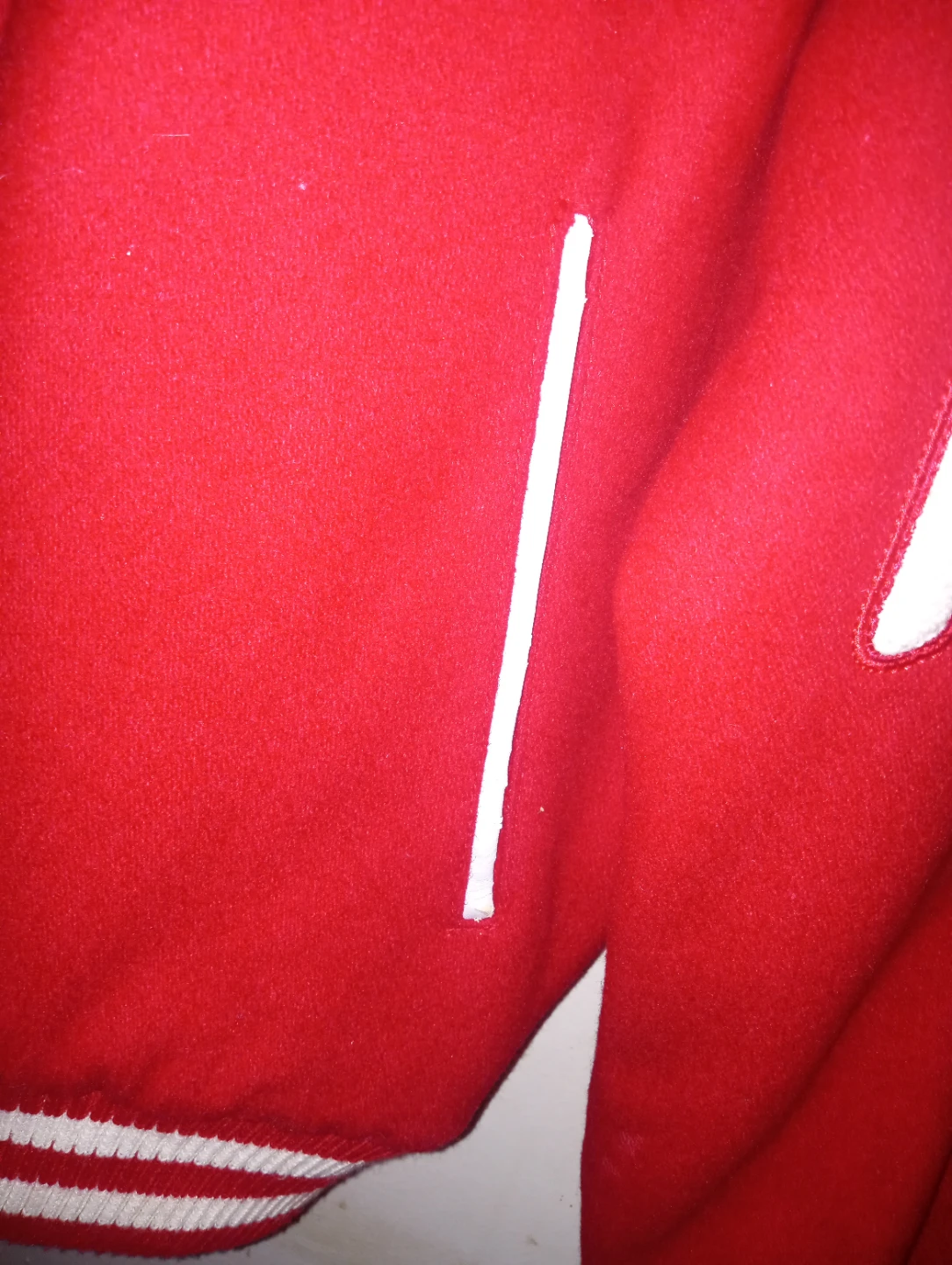 Ladies Pelle Pelle Red Varsity style Jacket - photo 3