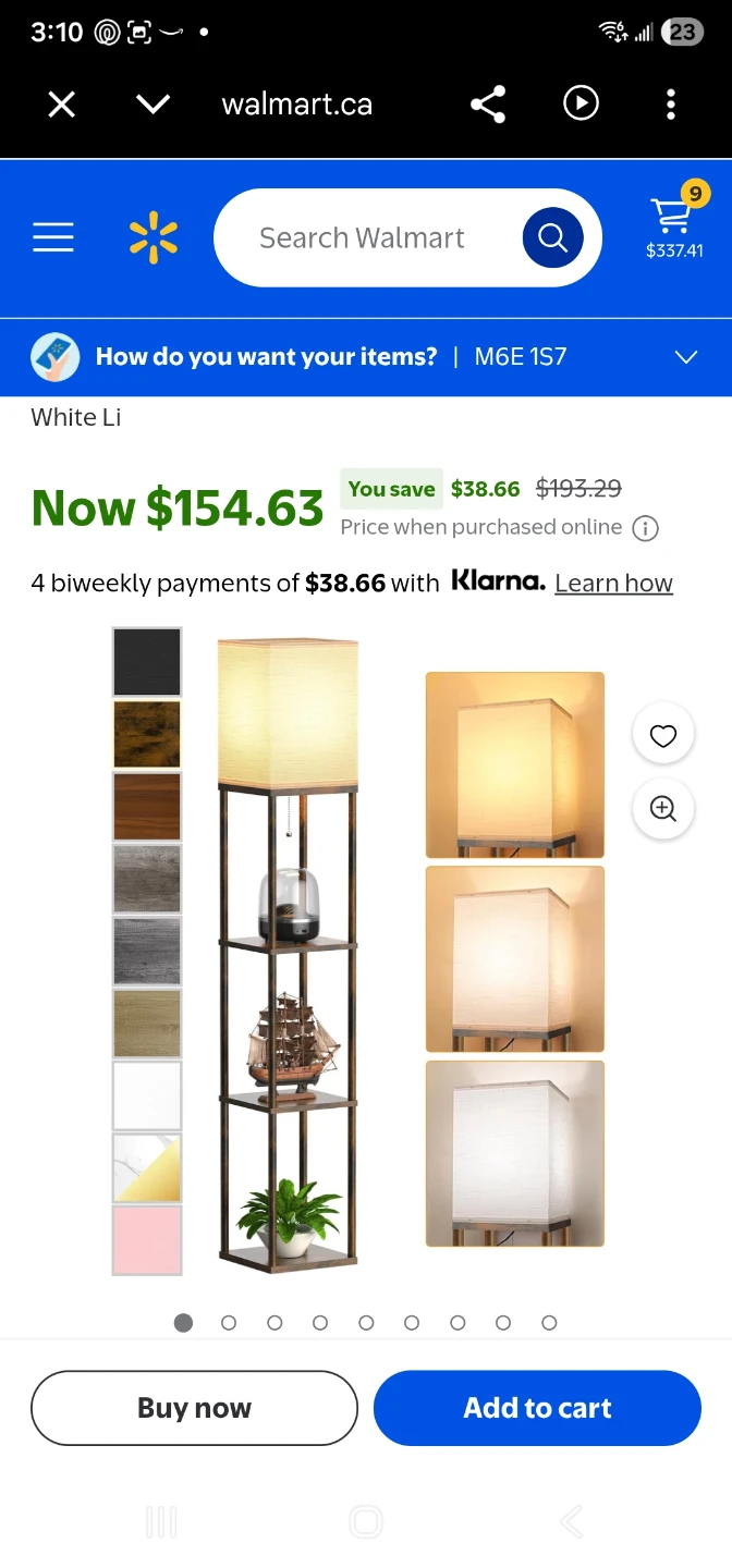 Shelf Floor Lamp with Fabric Shade - photo 2