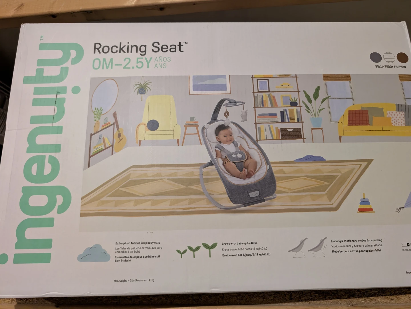 Ingenuity Rocking Seat - Bella Teddy Fashion