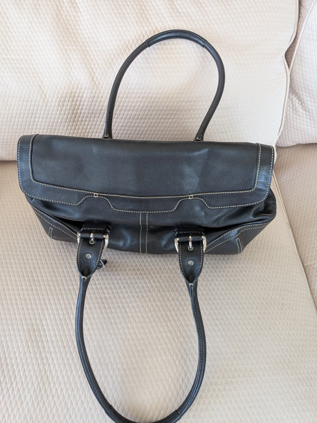 Black Coach Leather Handbag - photo 4