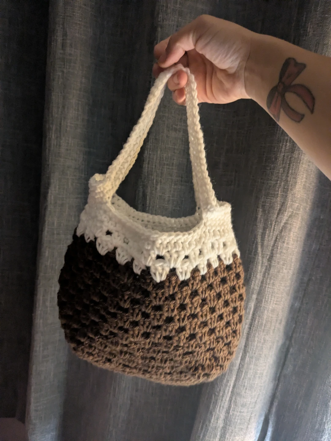 Handmade Crocheted Tote Bag - photo 2