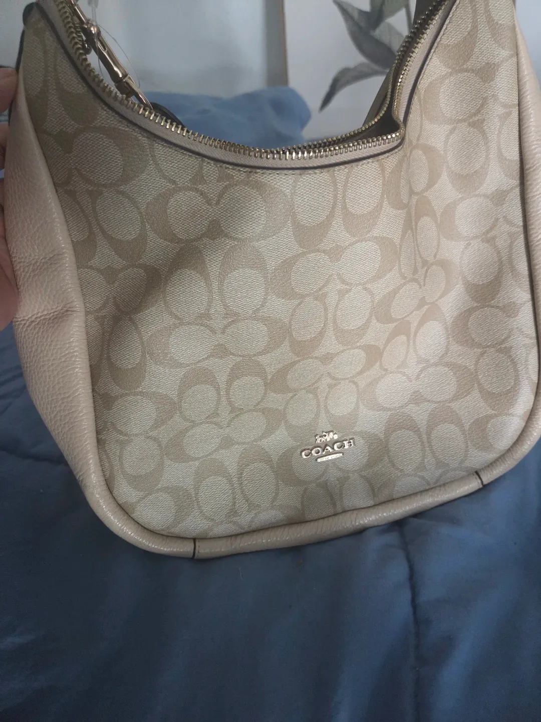 Coach Signature Hobo Bag with Snakeskin Detail - photo 5