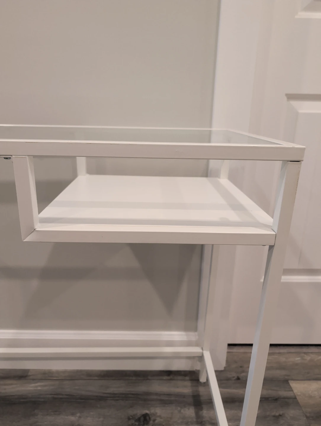 IKEA VITTSJO White Glass Laptop Desk / Entryway Table - photo 4