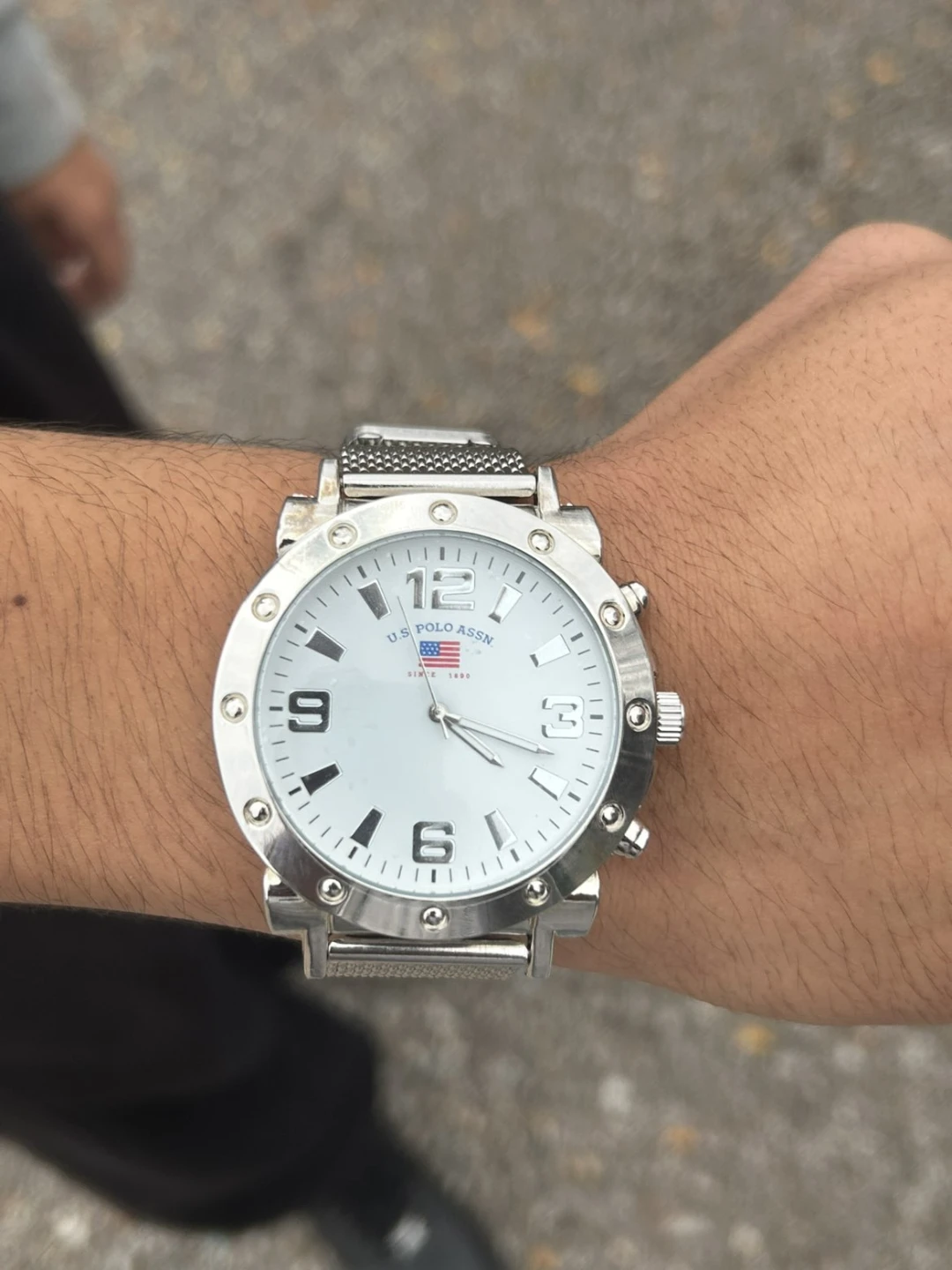 U.S. Polo Assn. Silver-Tone Analog Watch without the box