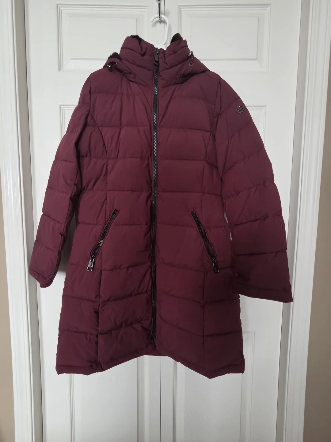 Andrew Marc Burgundy Puffer Coat
