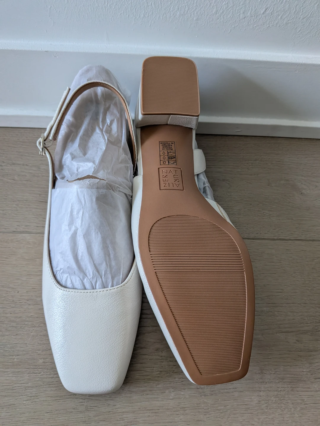 Naturalizer Jayla Slingback Heels - Warm White - Size 12M - photo 3