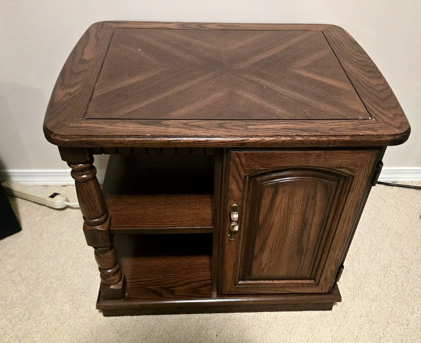 Traditional wooden nightstand / end table