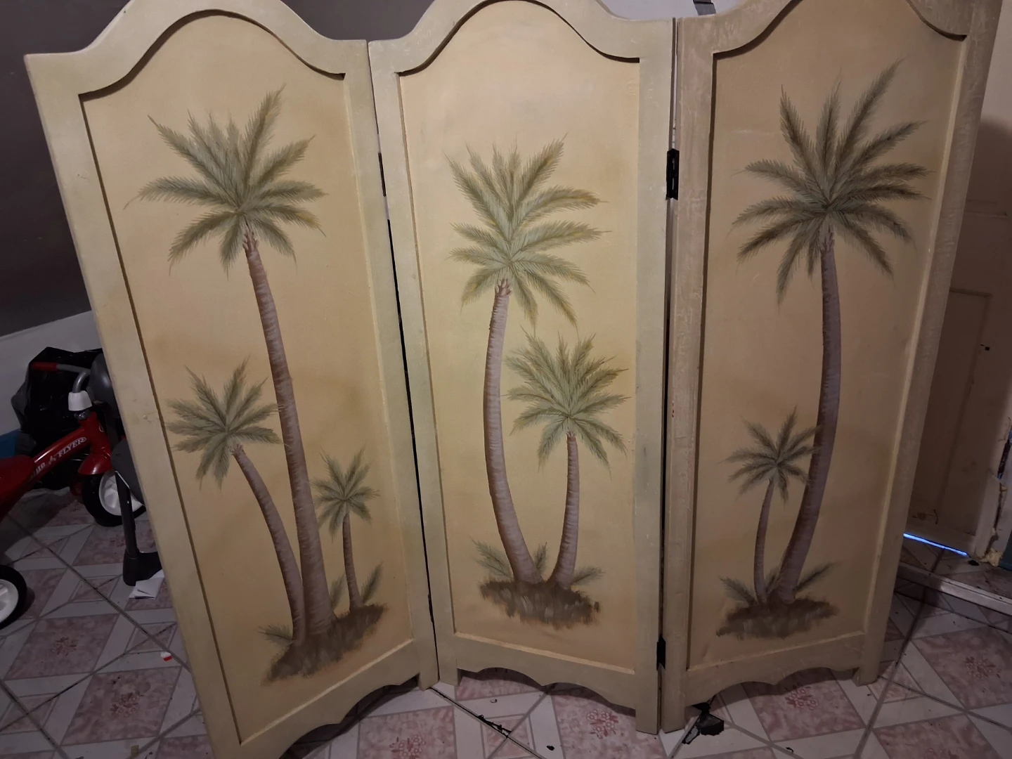 3-Panel Palm Tree Room Divider - photo 3