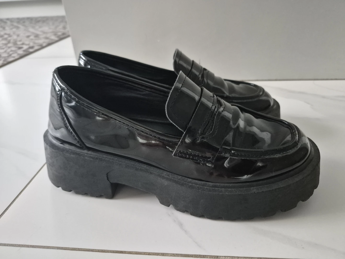 Black Platform Loafers (size 6, fits 6.5-7) - photo 2