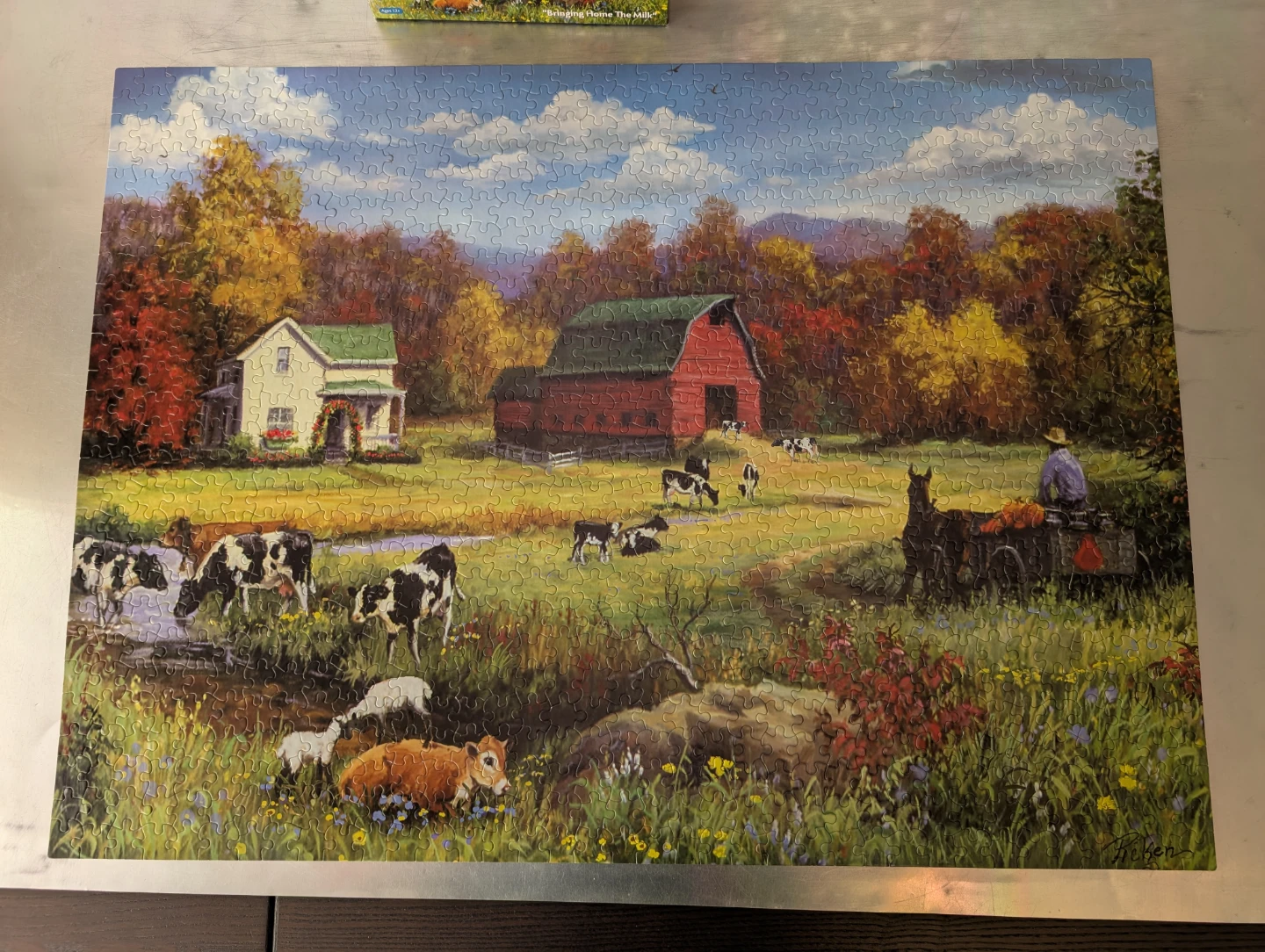 Bringing Home the Milk 1000 Piece Jigsaw Puzzle 🧩 - photo 2