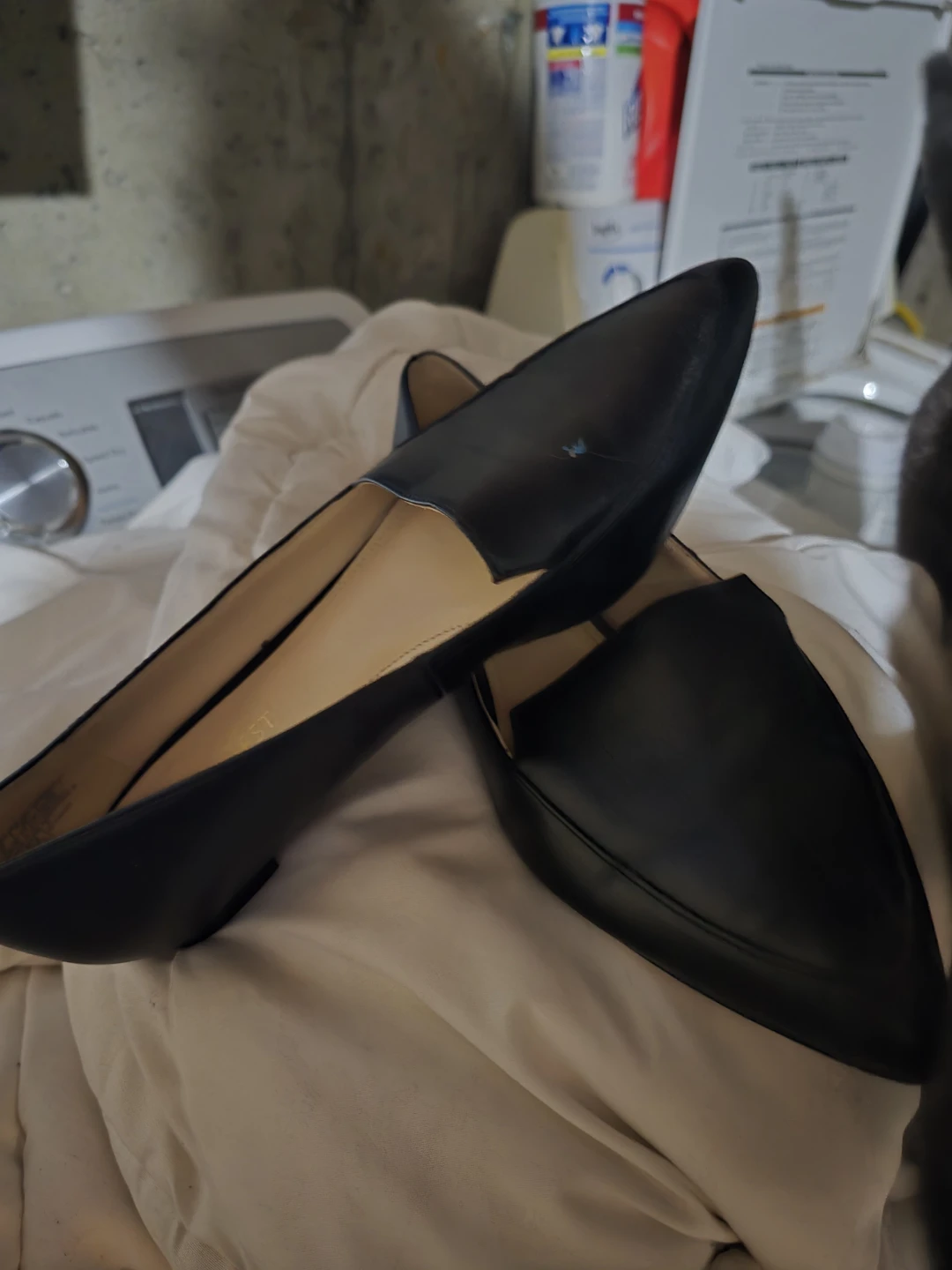 Nine West black leather loafers