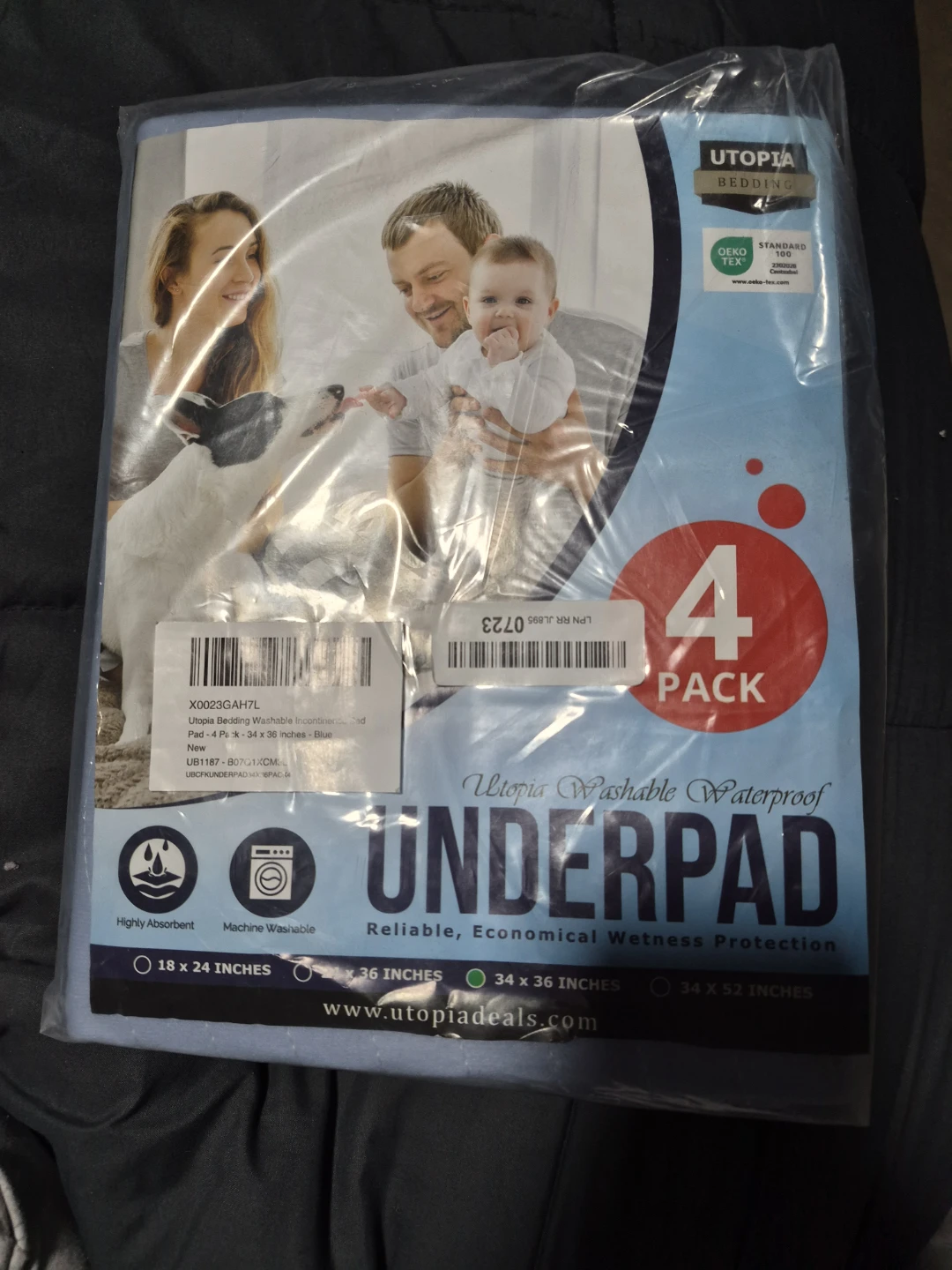 Utopia Bedding Washable Underpads 4-Pack