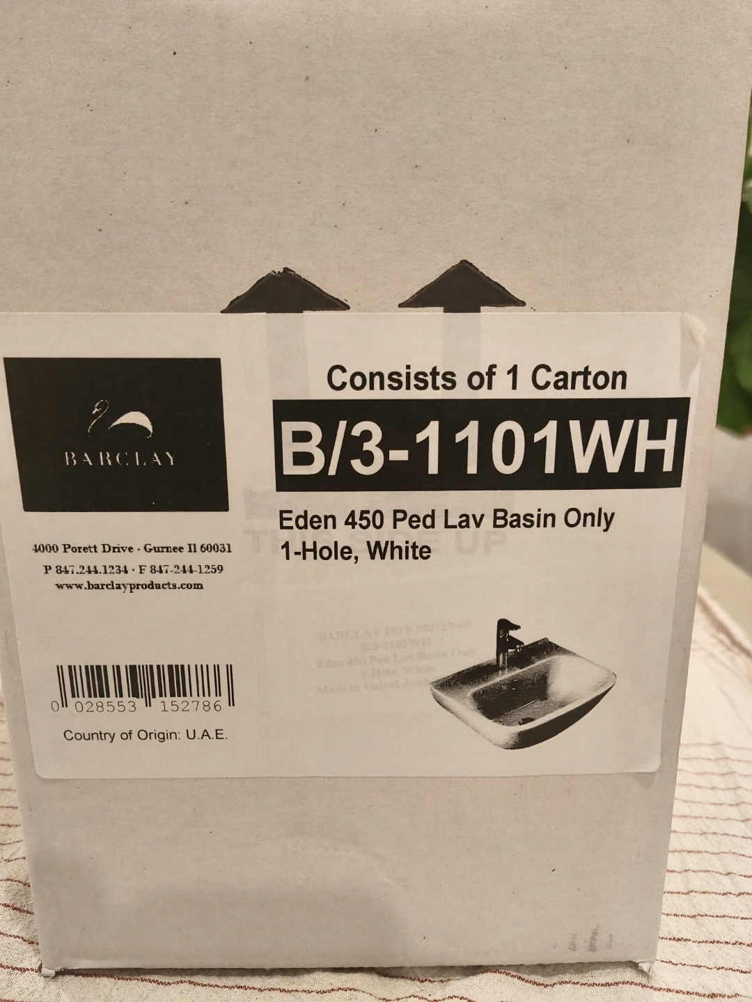Barclay Eden 450 Pedestal Lavatory Basin - White - photo 2