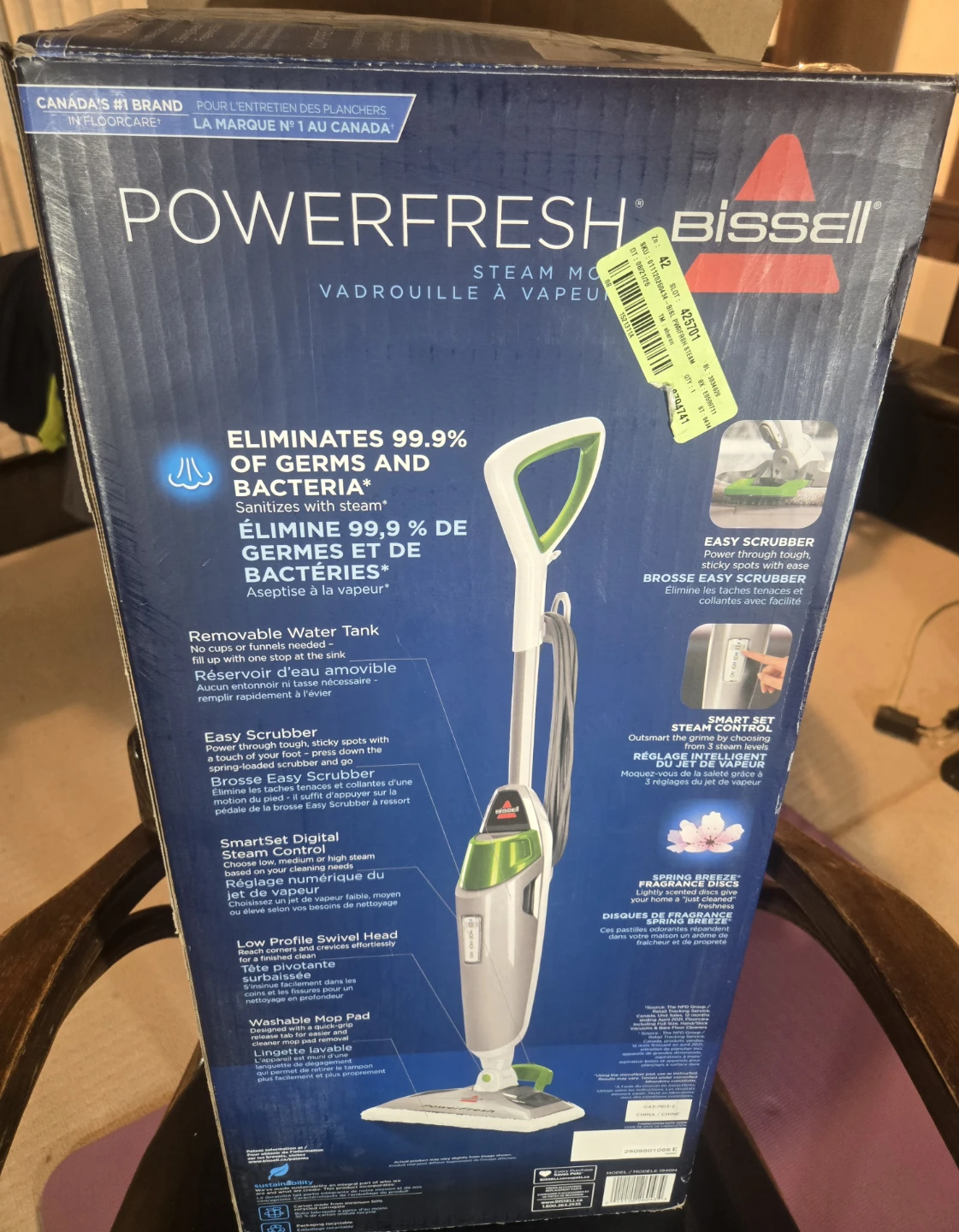 Bissell PowerFresh Hard Floor Steam Mop.  Brand new in box. - photo 2
