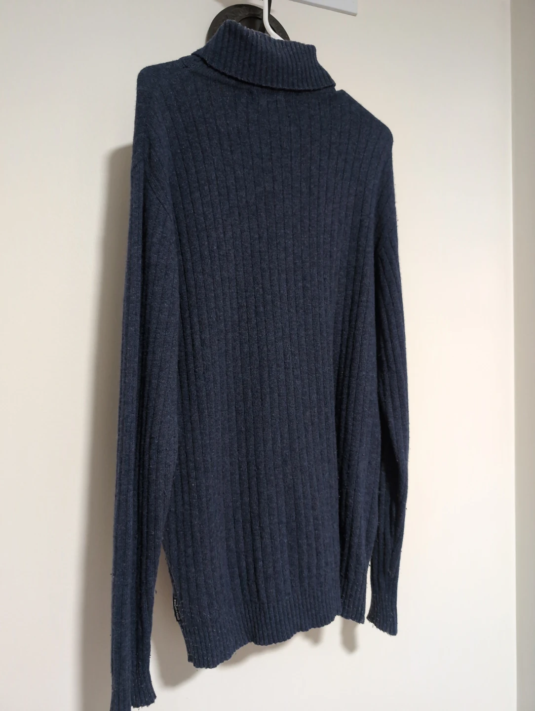Blue Ribbed Turtleneck Sweater - photo 3
