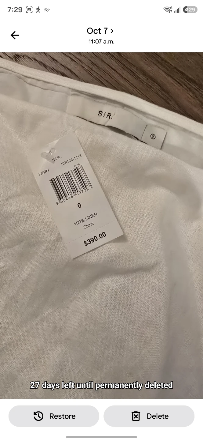 SIR. The Label Ivory Linen Dress - photo 3
