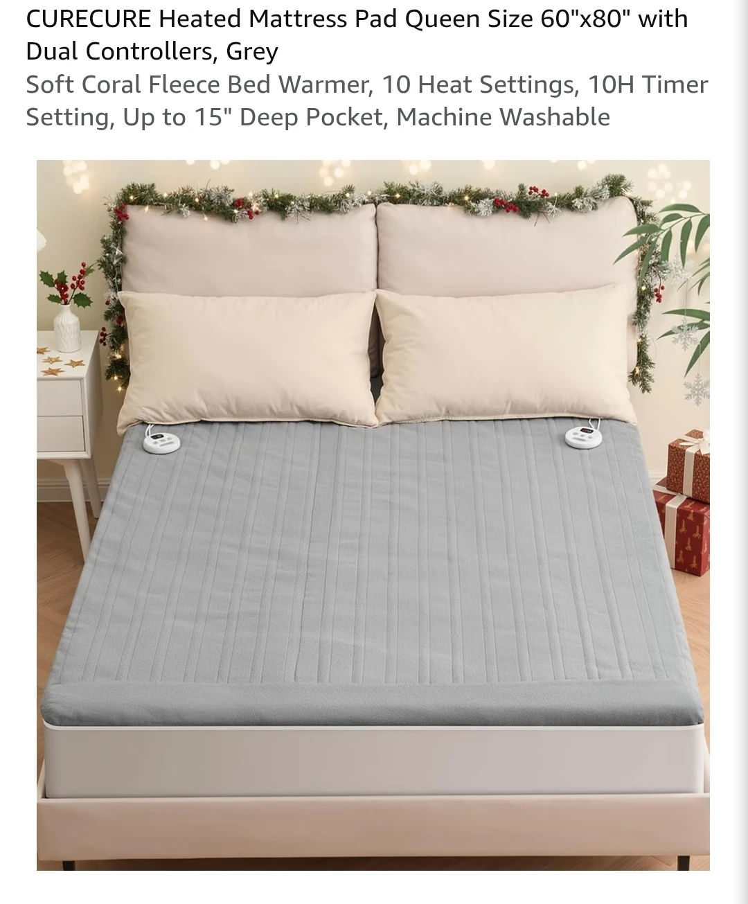 Queen Size Heated Mattress Pad
