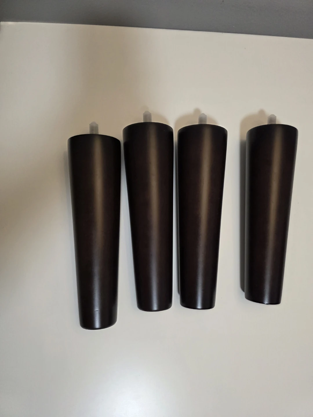 Set of 4 Dark Wood Furniture Legs