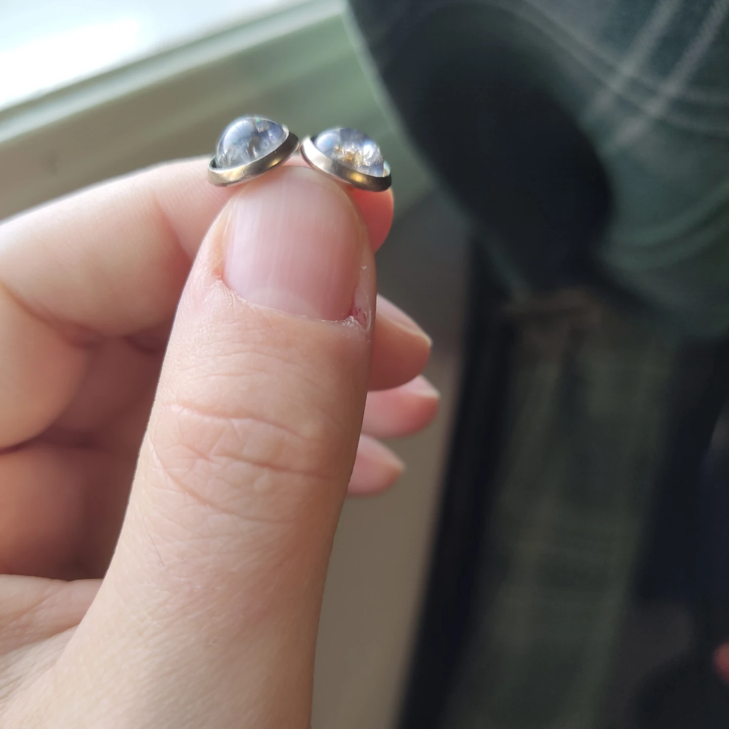 Resin stud earrings - photo 5