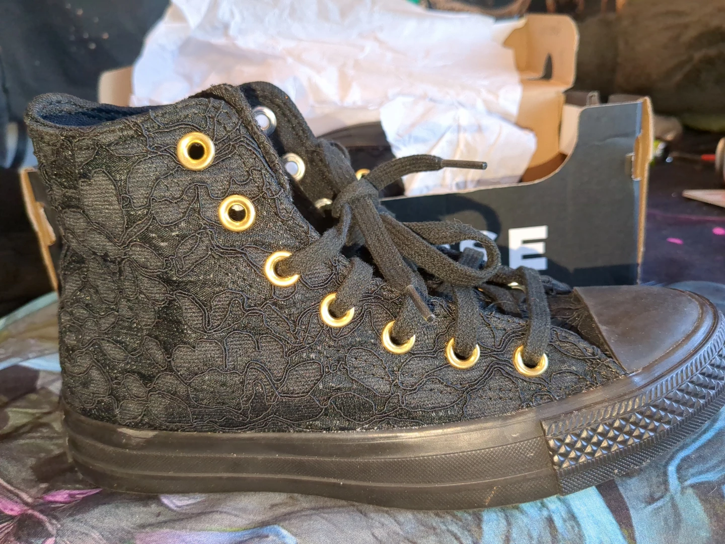 Converse Chuck Taylor All Star Black Lace High Tops CITAS - photo 4