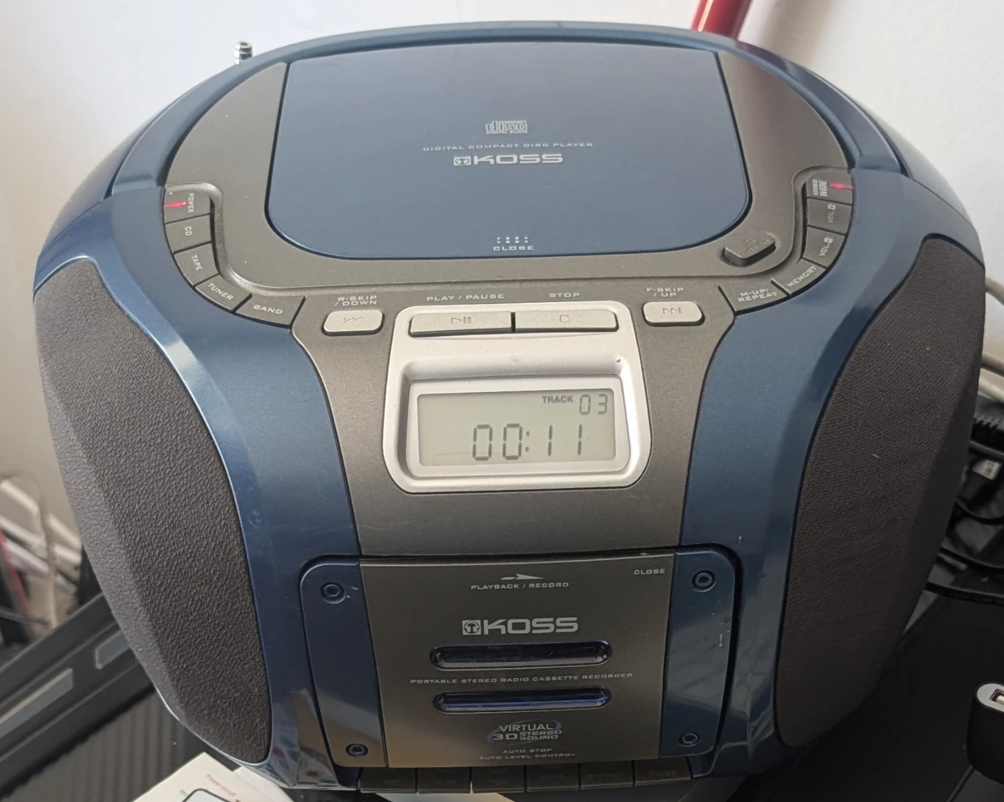 Koss Portable Stereo Radio Cassette CD Player