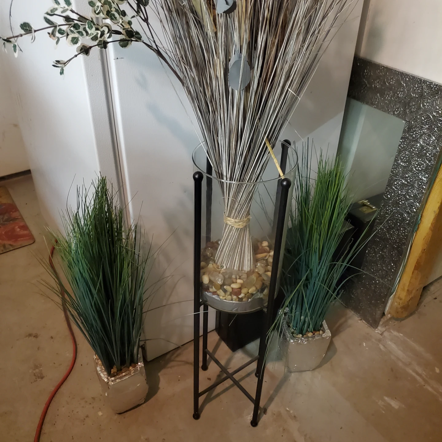 Tall Floor Vase with Decorative Dried Branches - photo 4