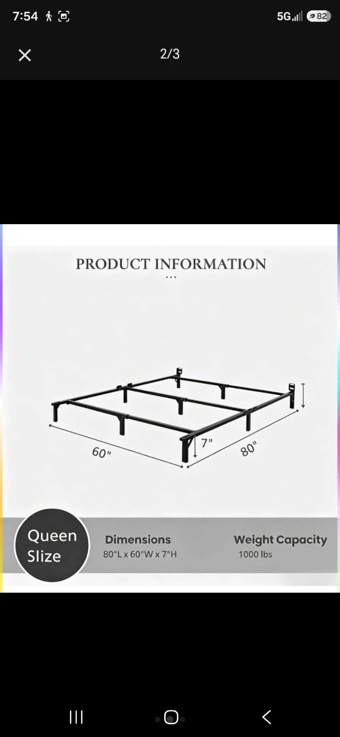 Queen Size Heavy Duty Steel Bed Frame - photo 3