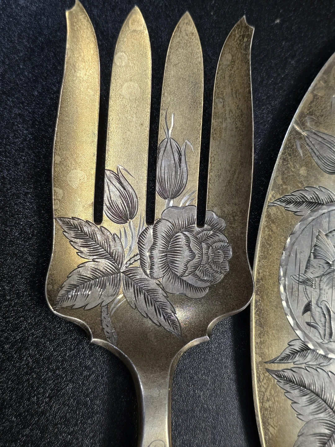 Vintage Sterling Silver Fish Serving Set - photo 5