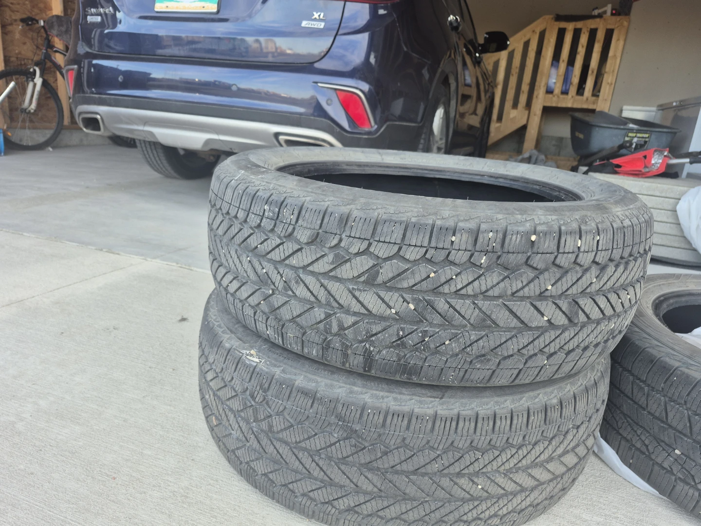 Two Bridgestone WeatherPeak Tires 235/55R19