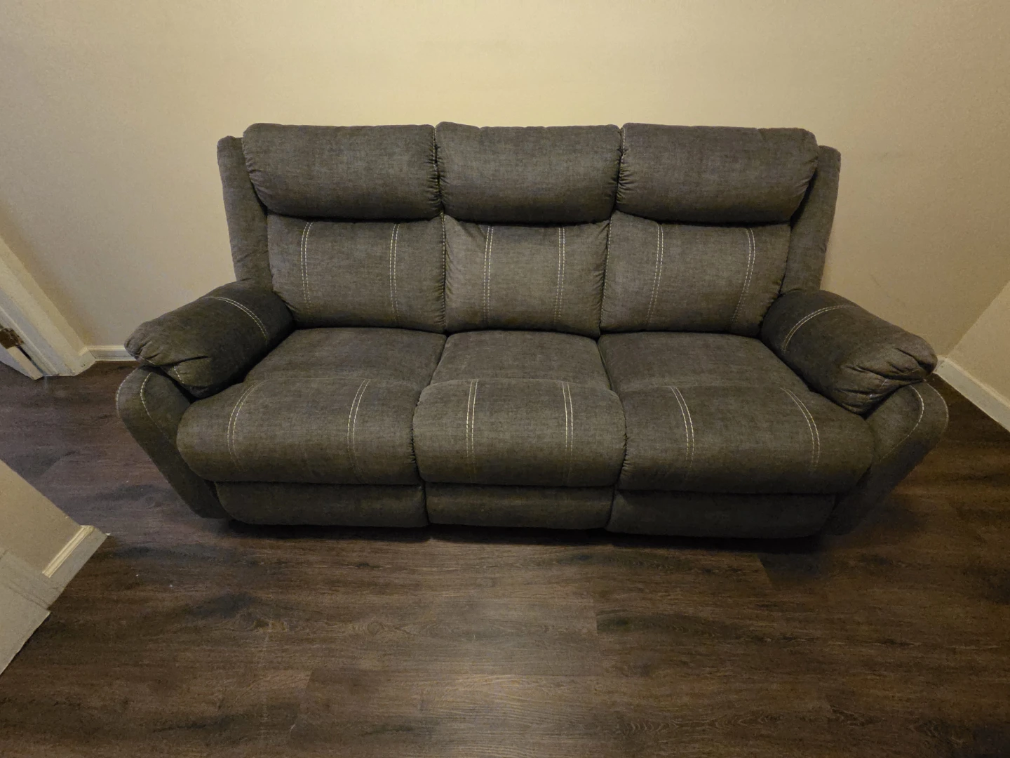 Lagoon Gray 81'' Manual Reclining Sofa
