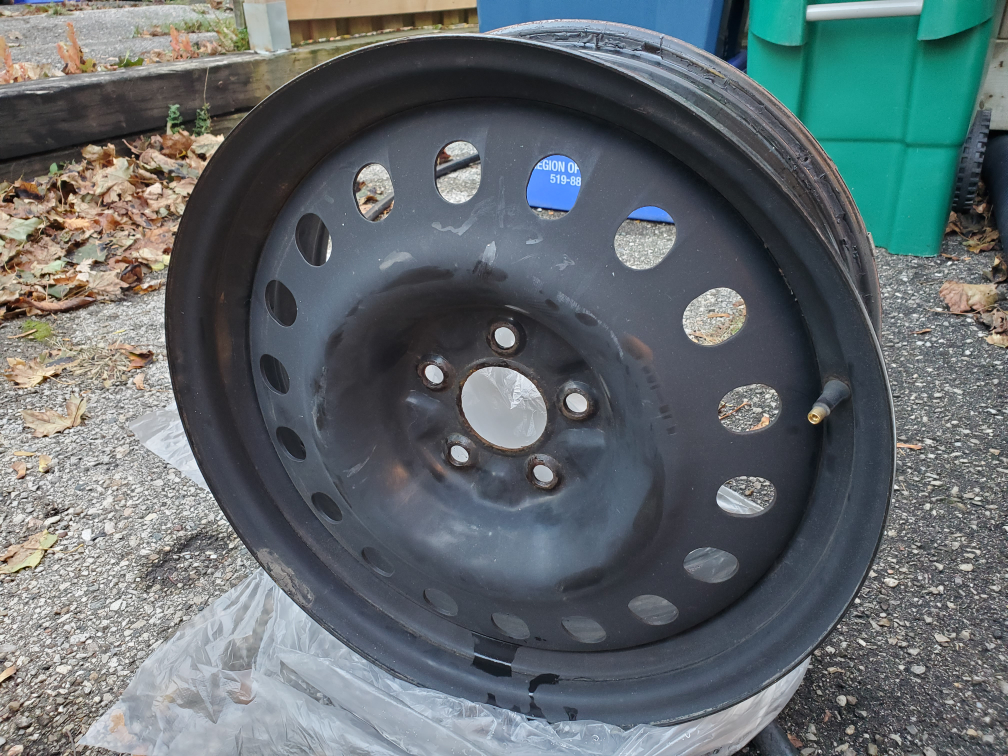 Set of 3 18"Black Steel Wheel Rim
