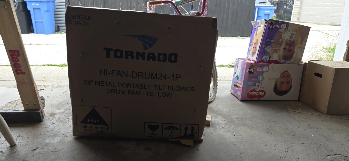 Tornado 24-inch Metal Portable Drum Fan