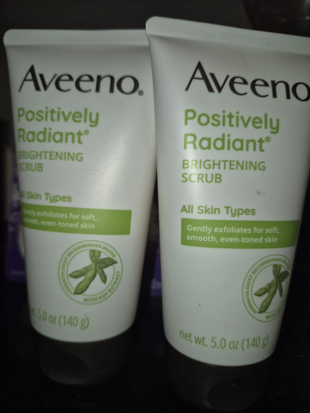 2 Aveeno Positively Radiant Brightening Scrub Tubes