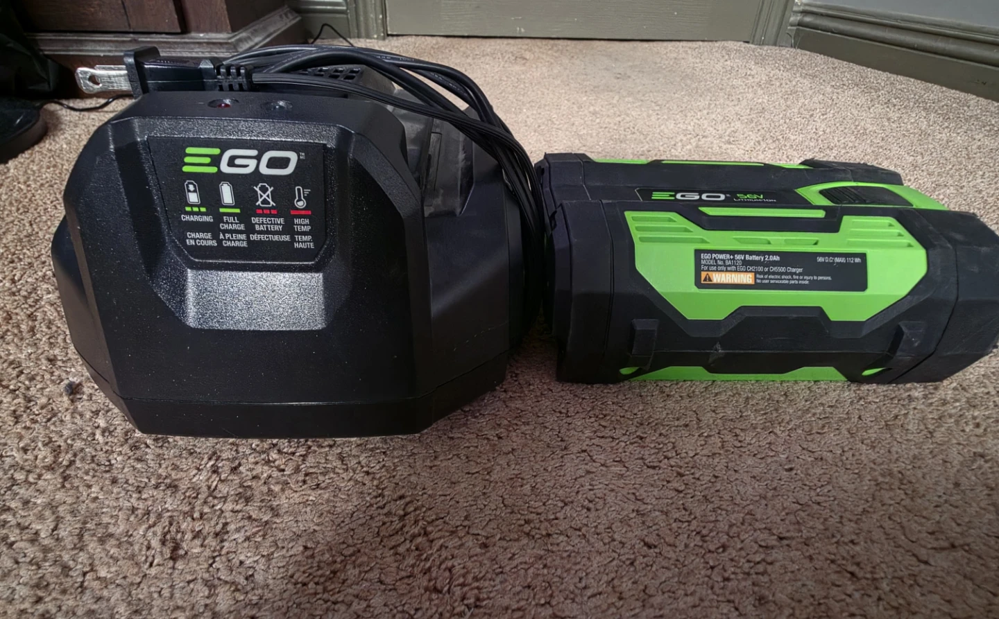 EGO Power+ 56V 2.0Ah Battery and Charger