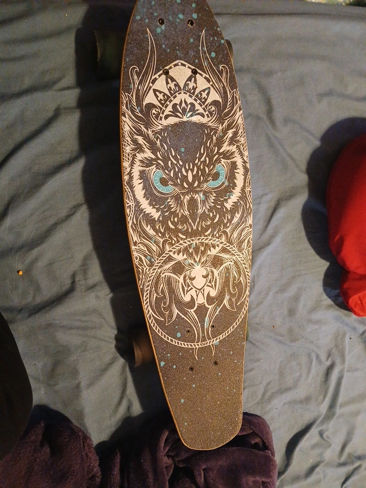 Owl Design Longboard Skateboard